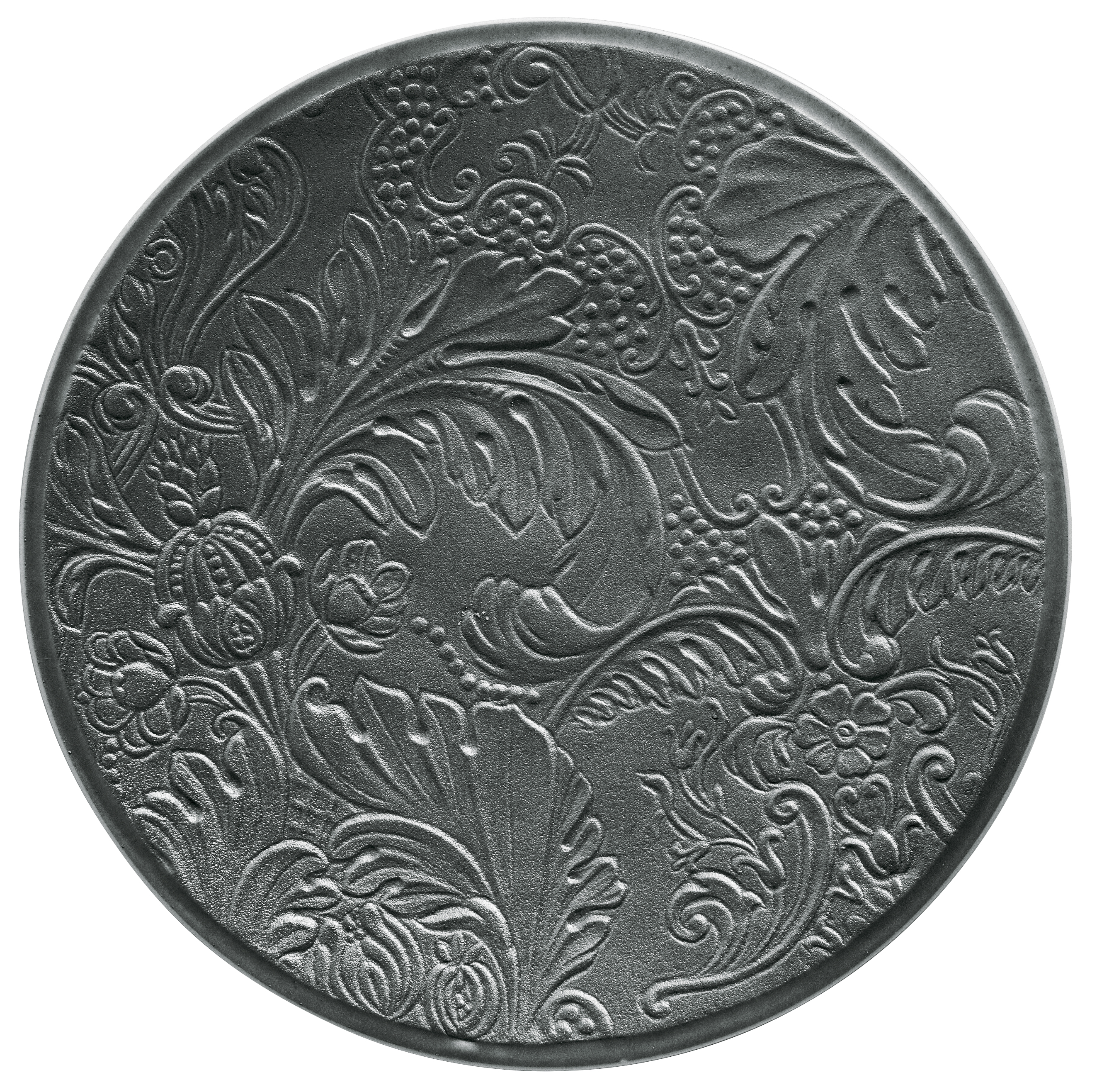 Raynaud Italian Renaissance Irise Black Matte Bread Plate / Full