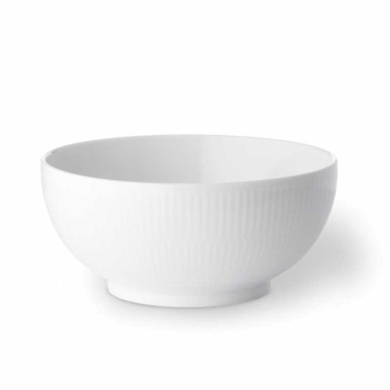 Royal Copenhagen White Fluted Plain Serving Bowl