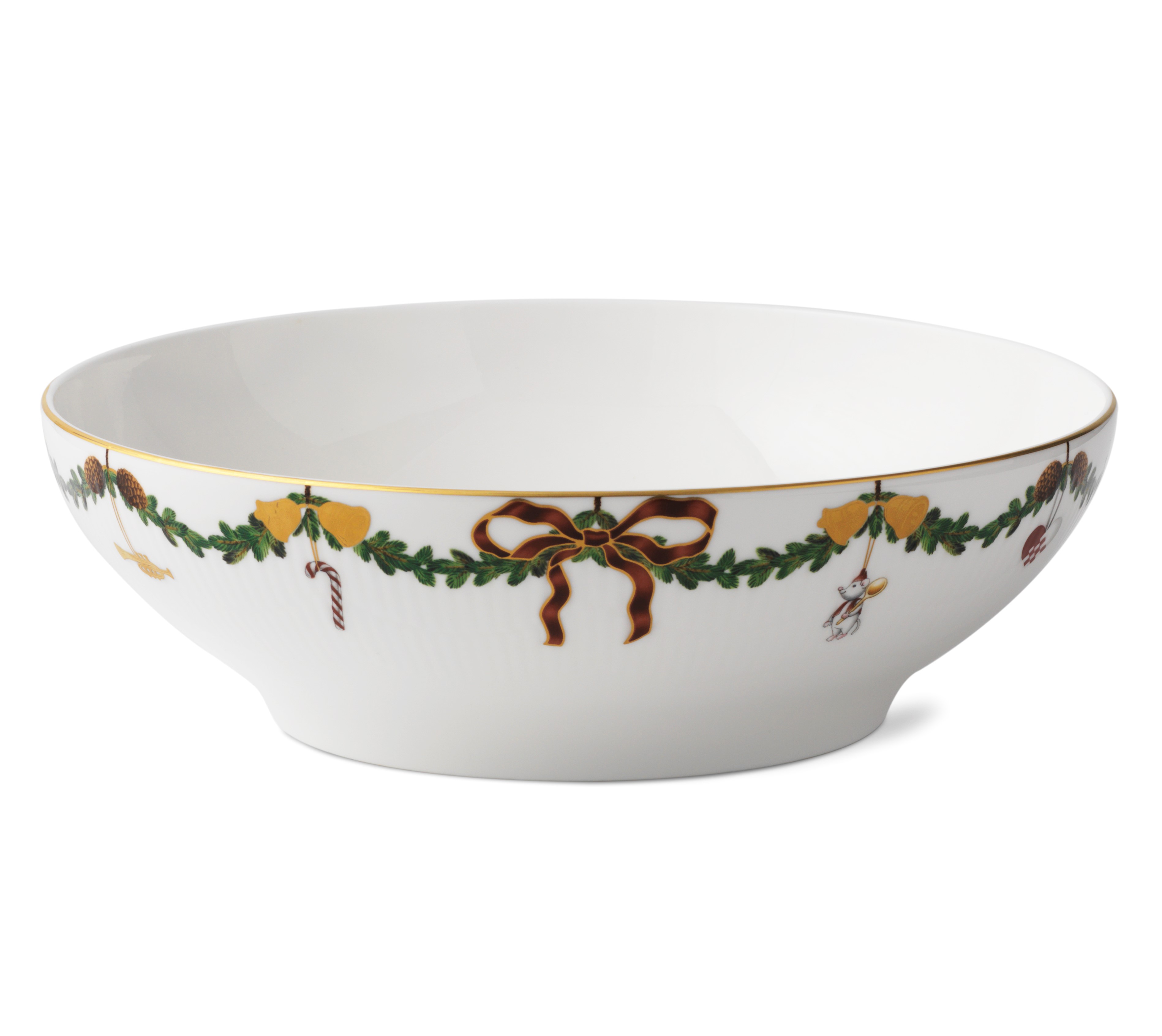Royal Copenhagen Star Fluted Christmas Serving Bowl