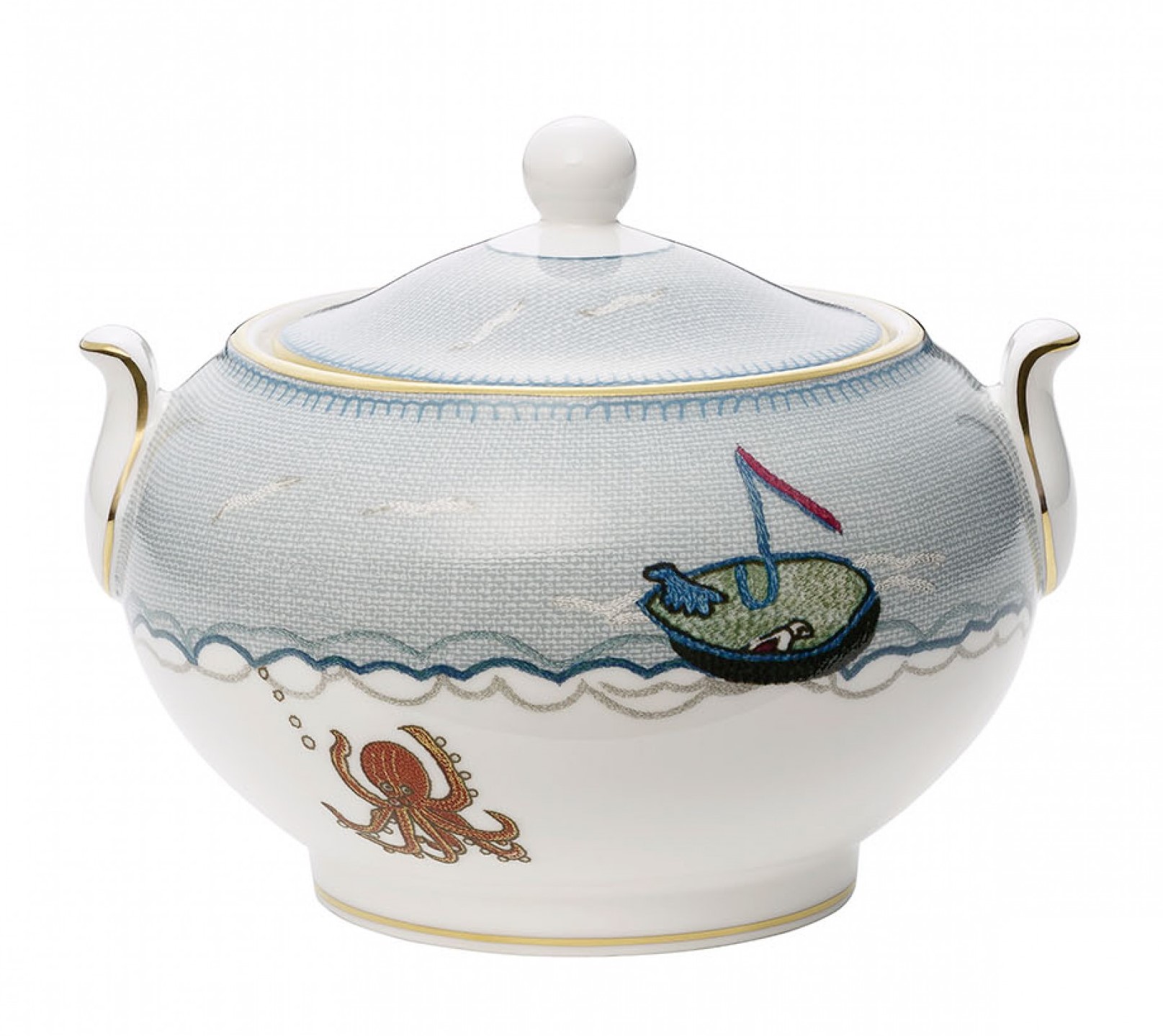 Wedgwood Sailors Farewell Sugar w/ Lid_Wedgwood Sailors Farewell