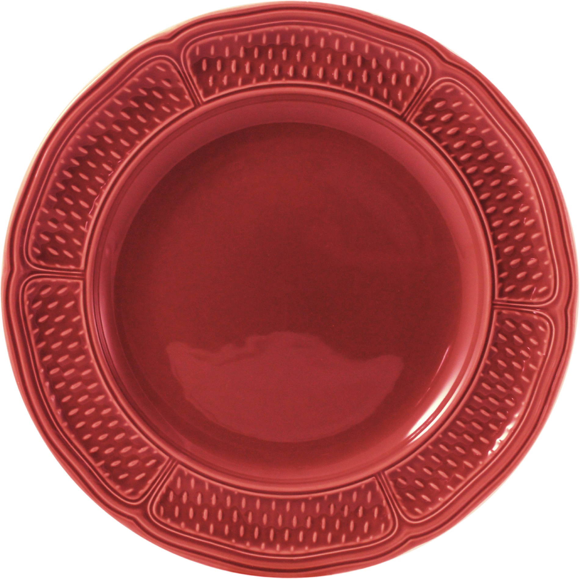Gien Pont Aux Choux Rubis Dinner Plate _Gien Pont Aux Choux Red