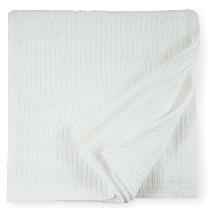 Sferra Grant White King Blanket 120X100