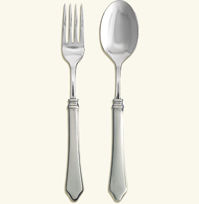 Match Pewter Violetta Serving Fork & Spoon
