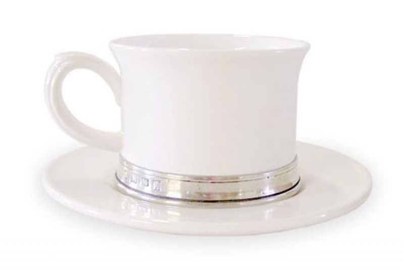 Match Pewter Convivio Tea Cup & Saucer - Thumbnail 3