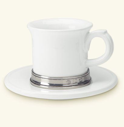 Espresso Cup with Ceramic Saucer - Thumbnail 4