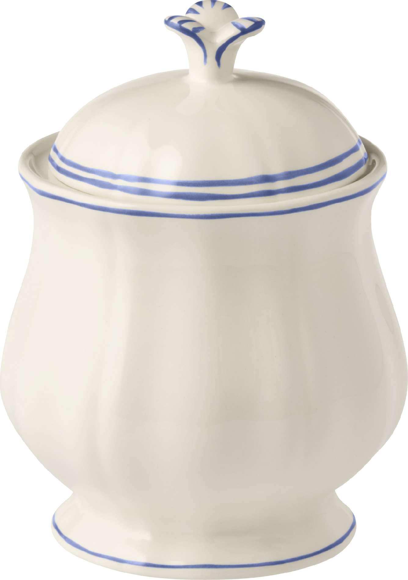 Gien Filet Bleu Sugar Bowl