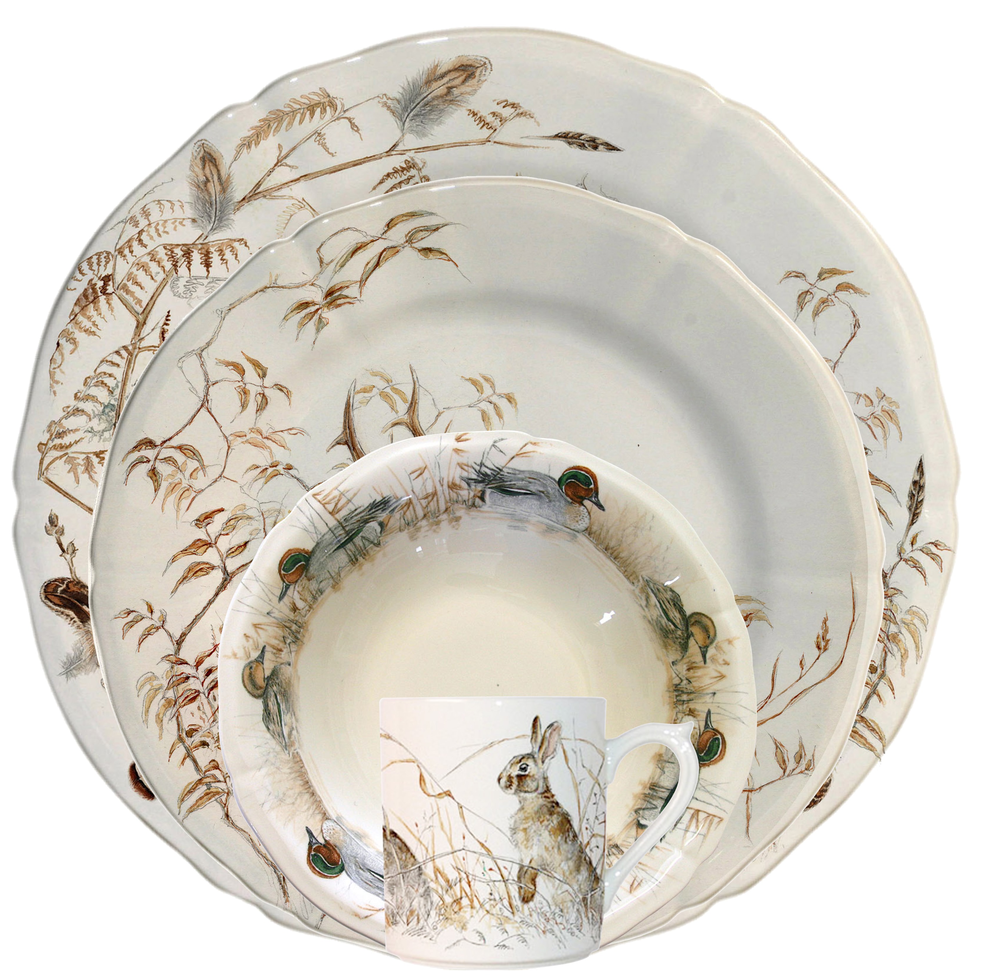 Gien Sologne 4 piece setting