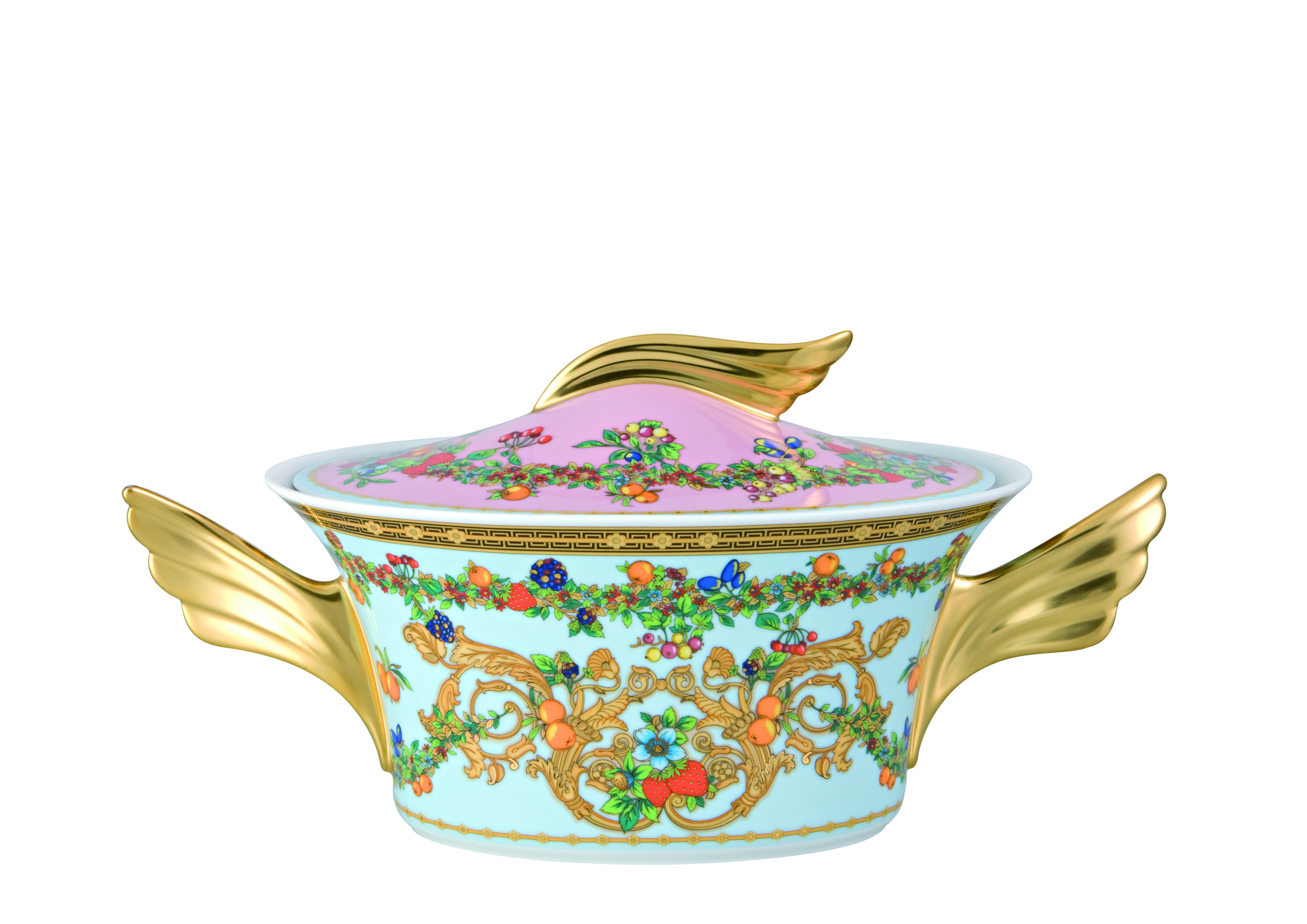 Versace Butterfly Garden Vegetable Bowl Covered