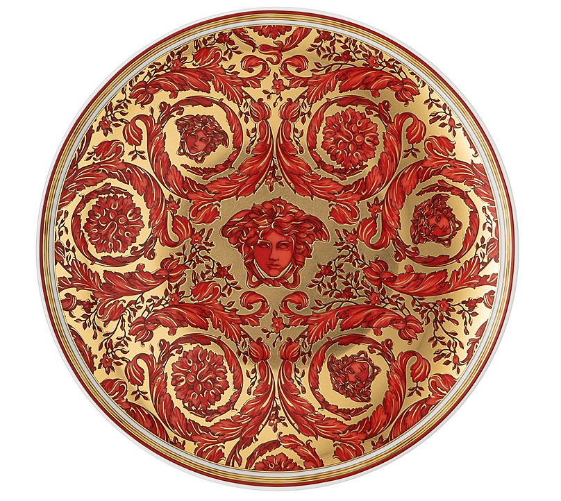 Versace Medusa Garland Red Bread \u0026 Butter Plate_Versace Medusa Garland  Red_Versace Medusa Garland Red_Versace Medusa Garland Red Holiday dinnerware