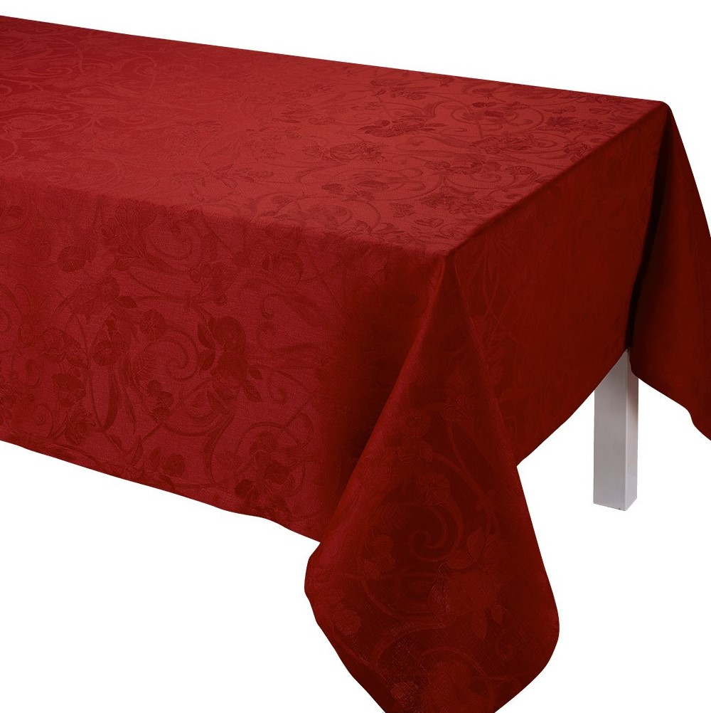 Le Jacquard Tivoli Red Tablecloth 69" x 126"