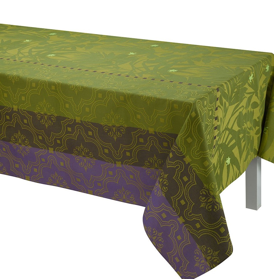 Le Jacquard Francais Bahia Green Coated Tablecloth 59X59