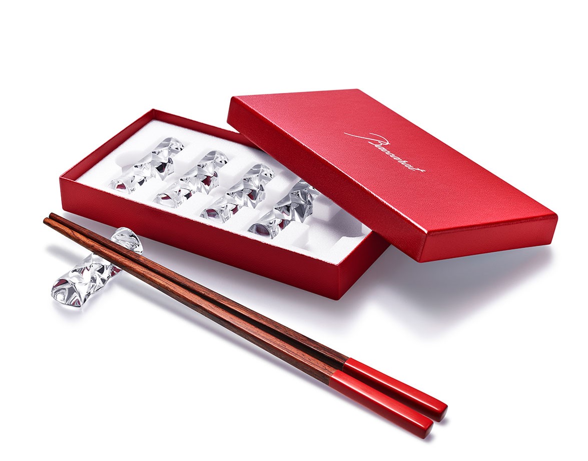 Baccarat Swing Chopstick Stand Set of 5_Baccarat Crystal Chopstick