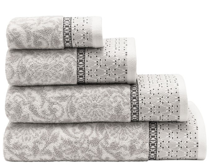 Le Jacquard Francais | Charme Grey Hand Towel by FX Dougherty Home & Gift