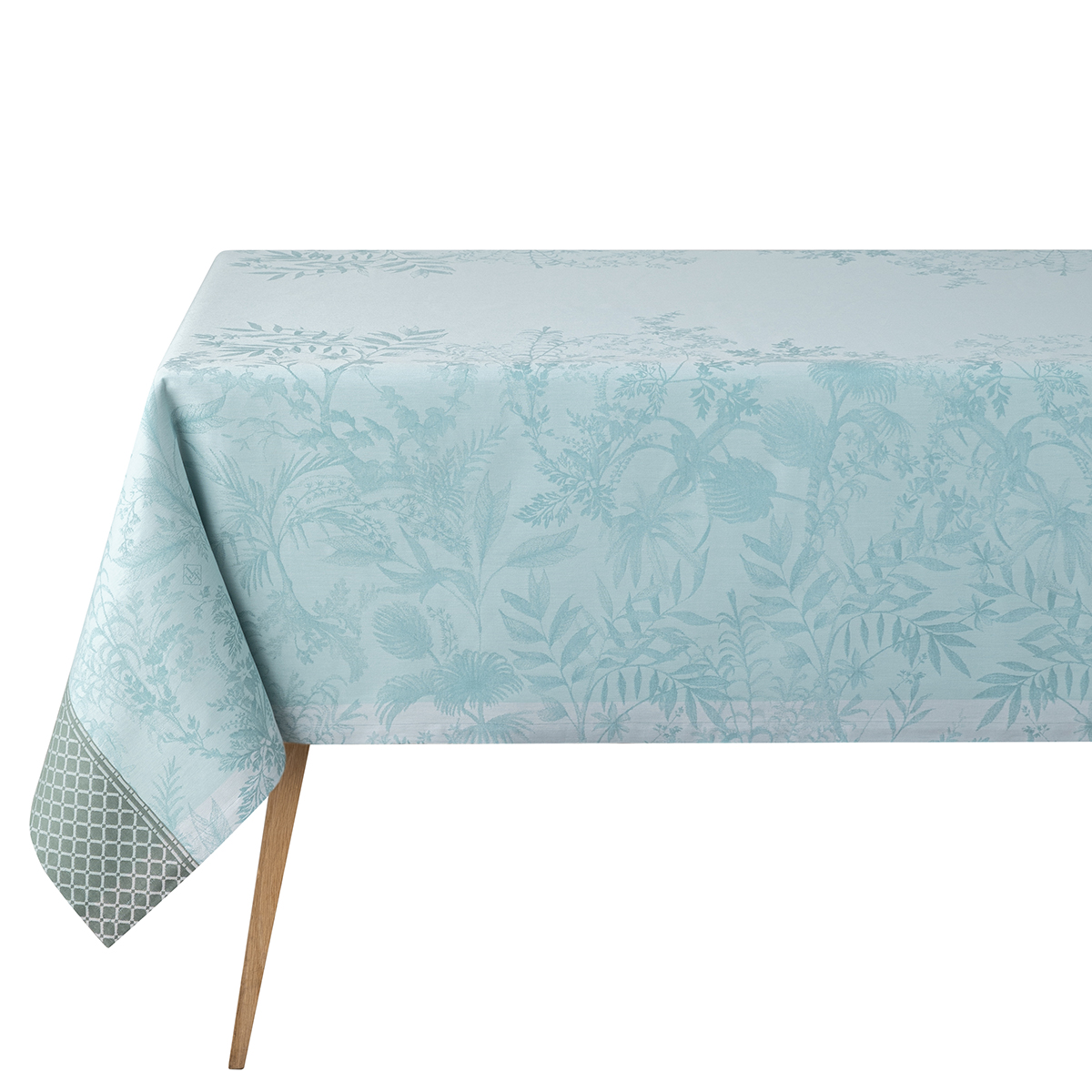 Le Jacquard Francais Jardin D'Eden Blue Tablecloth