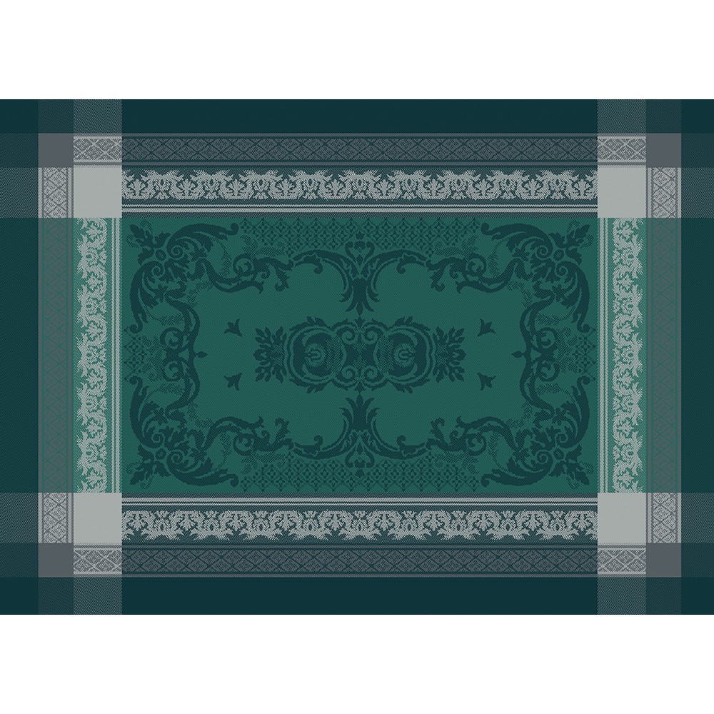 Garnier Thiebaut Fontainebleau Vert Profond Placemat 21"x15"Set 4