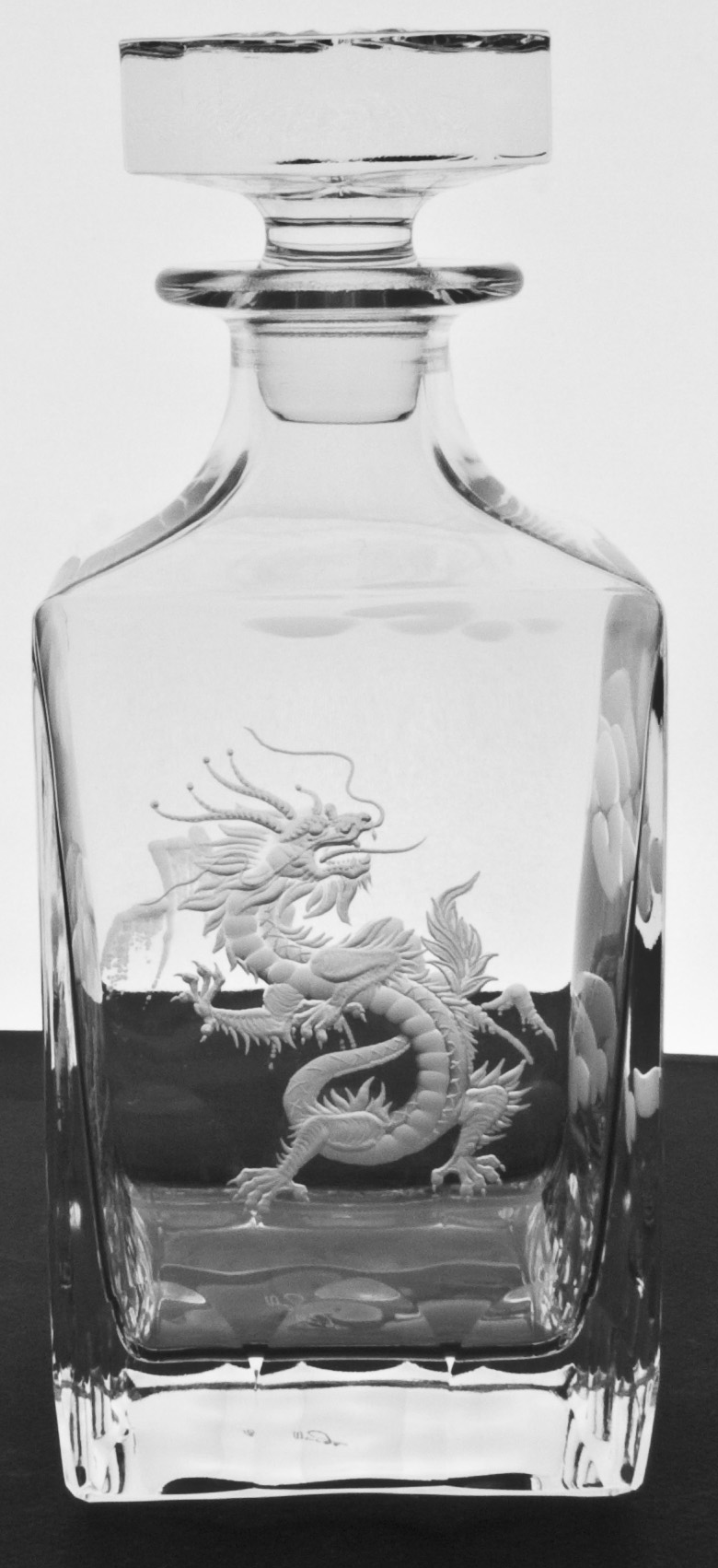 Varga Crystal Dragon Clear Whiskey Decanter