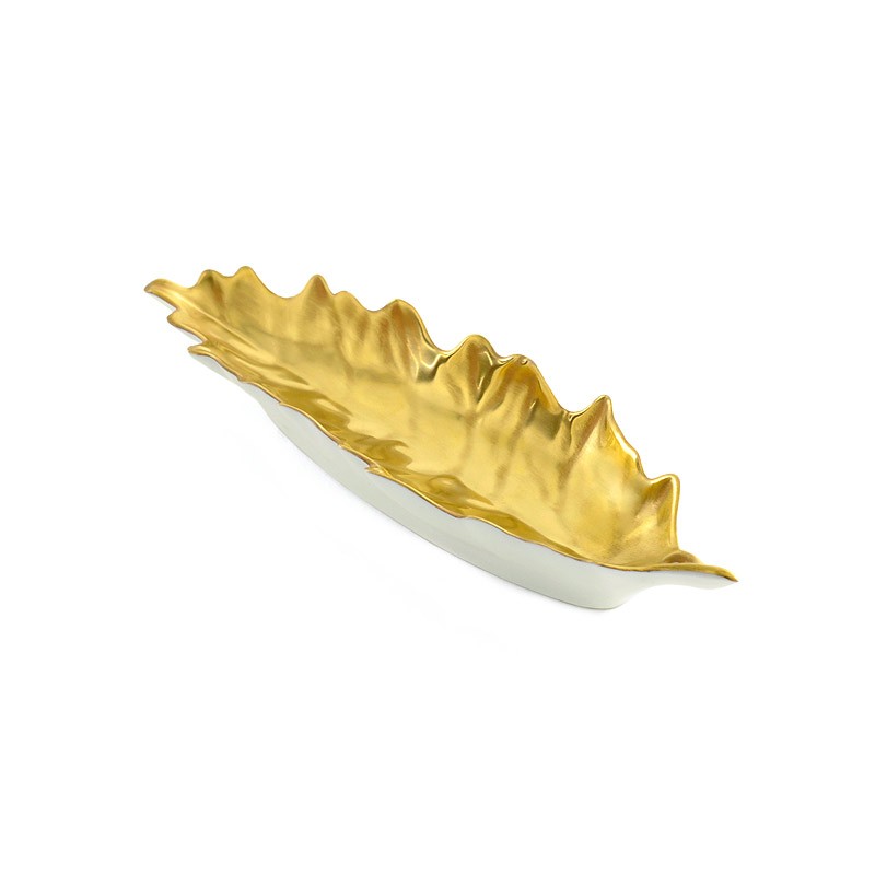 William Yeoward Gold Oak Leaf Dish