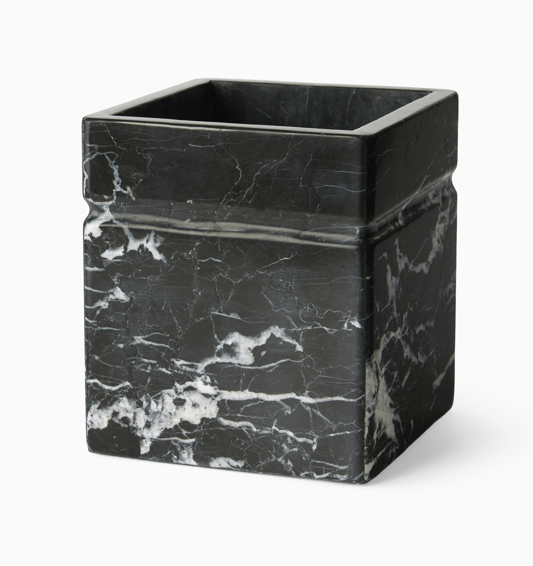 Sferra Marquina Marble Waste Basket - Thumbnail 2