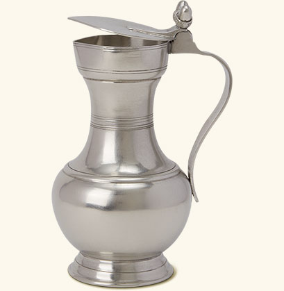 Match Pewter Pitcher with Acorn Lid_Match Pewter Acorn Pitcher