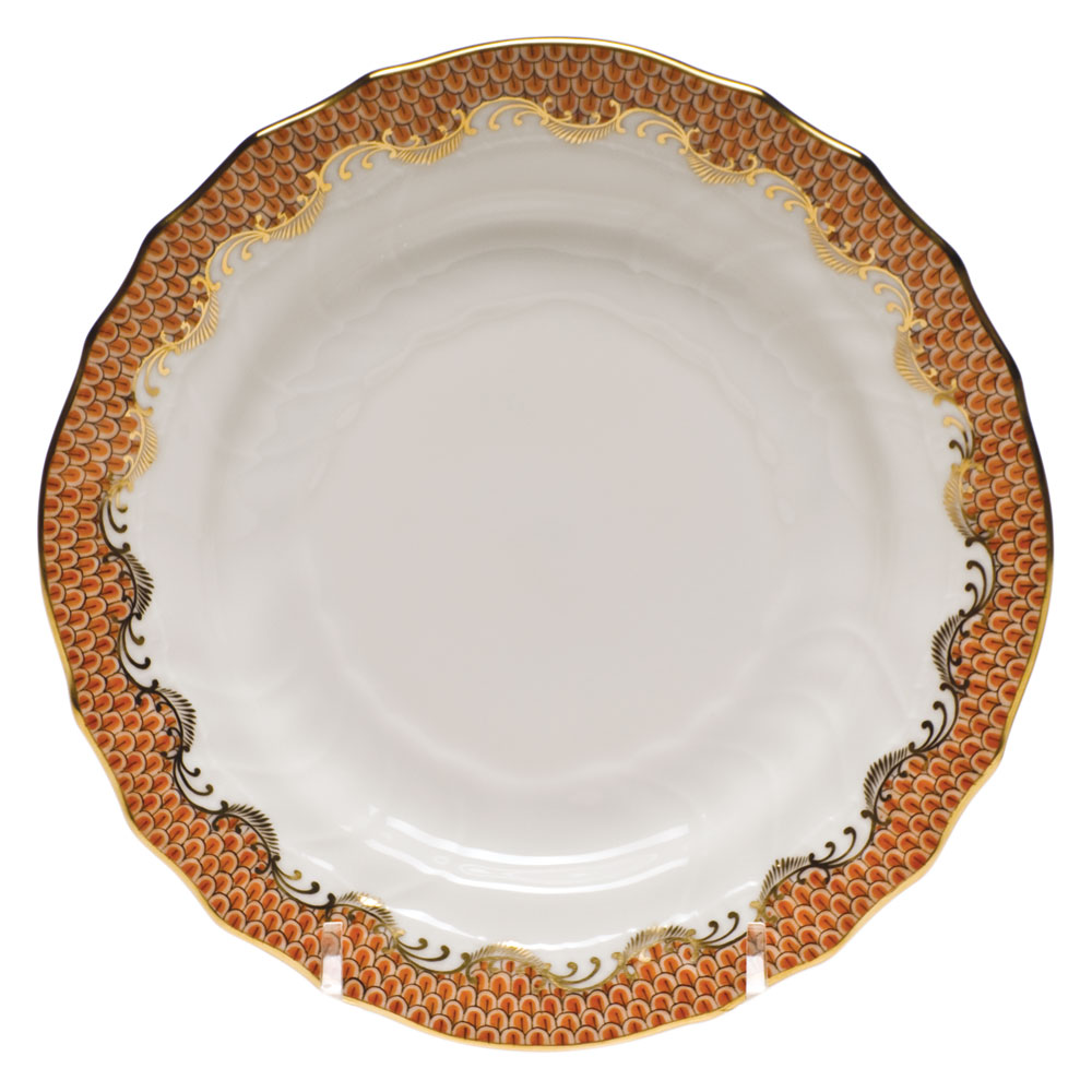 herend fish scale rust dinnerware collectio