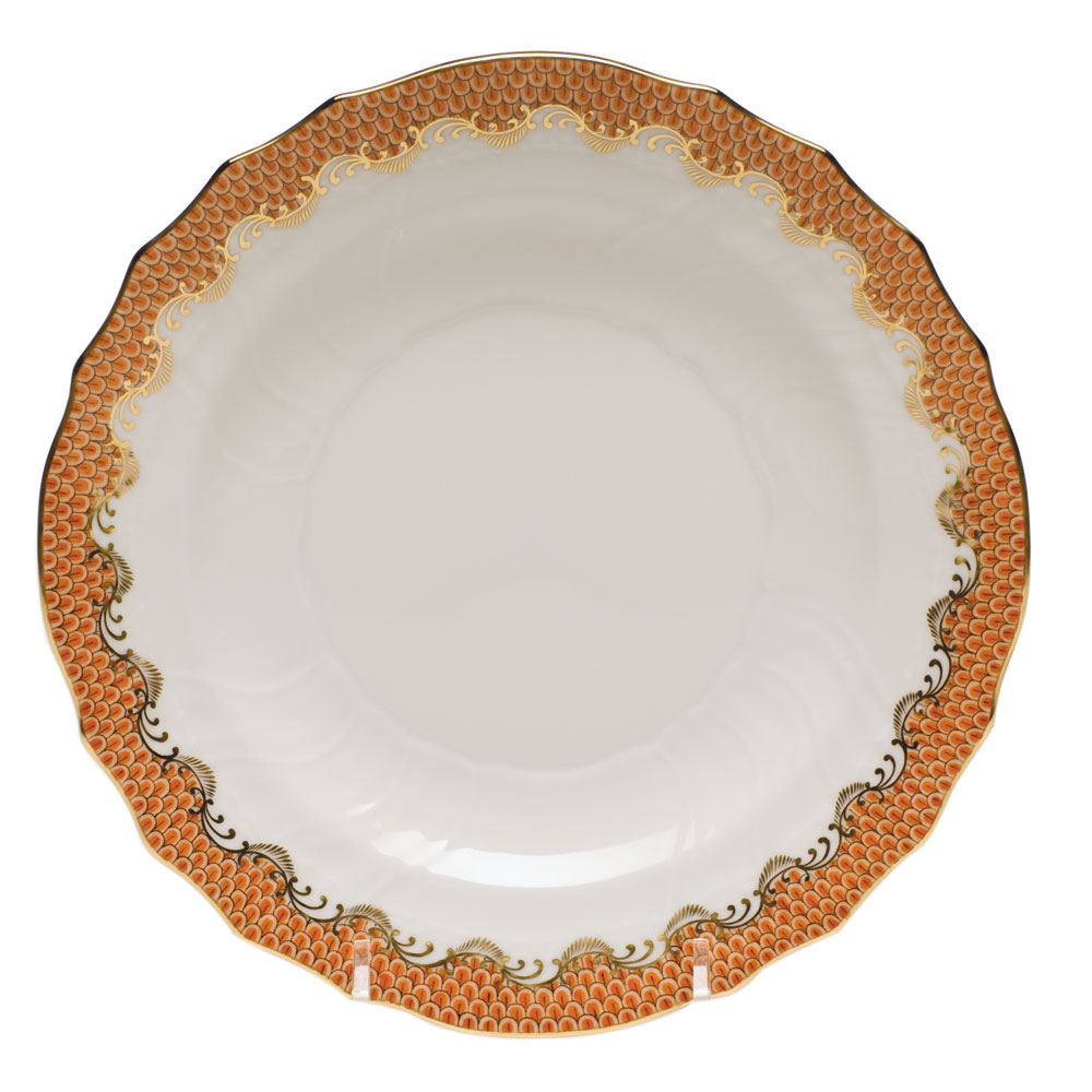 herend fish scale rust dinnerware collectio