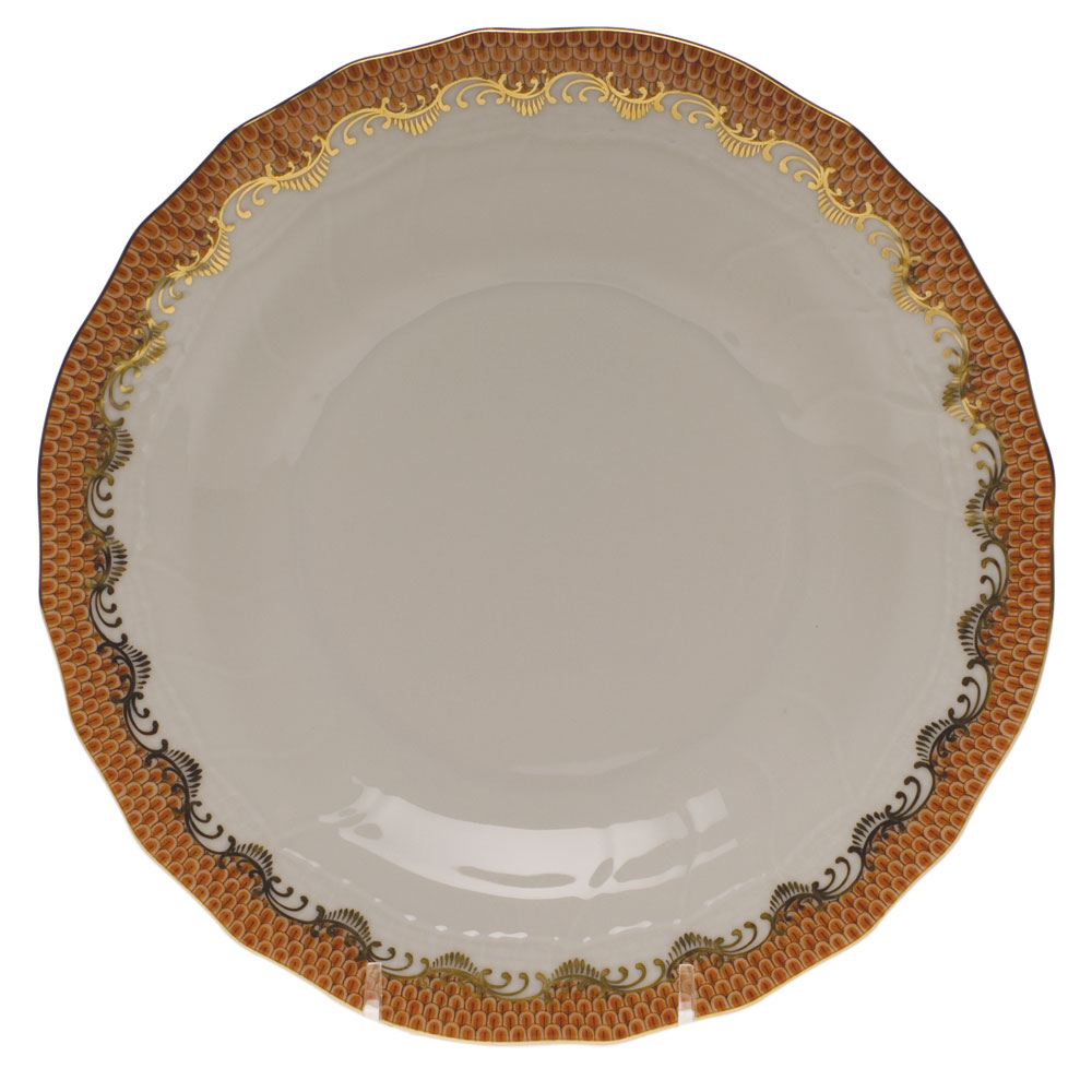 herend fish scale rust dinnerware collectio