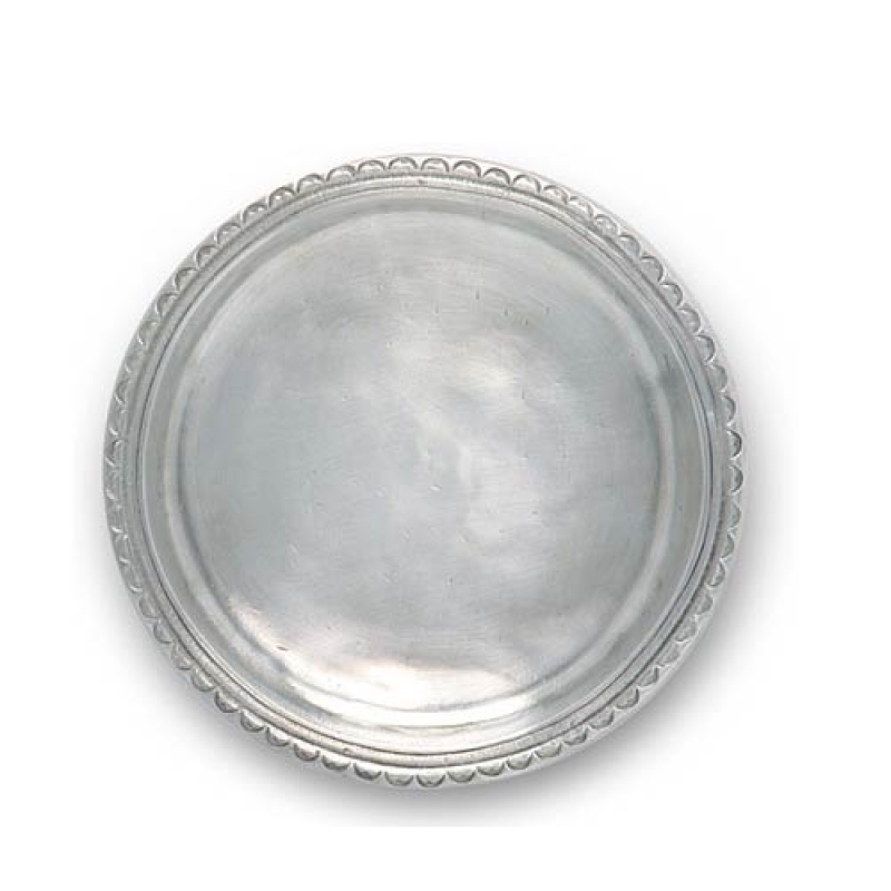 Match Pewter Scallop Rimmed Bottle Coaster - Thumbnail 2