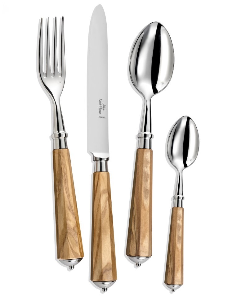 Alain Saint Joanis Ravel Olivewood Stainless 5 Piece Setting
