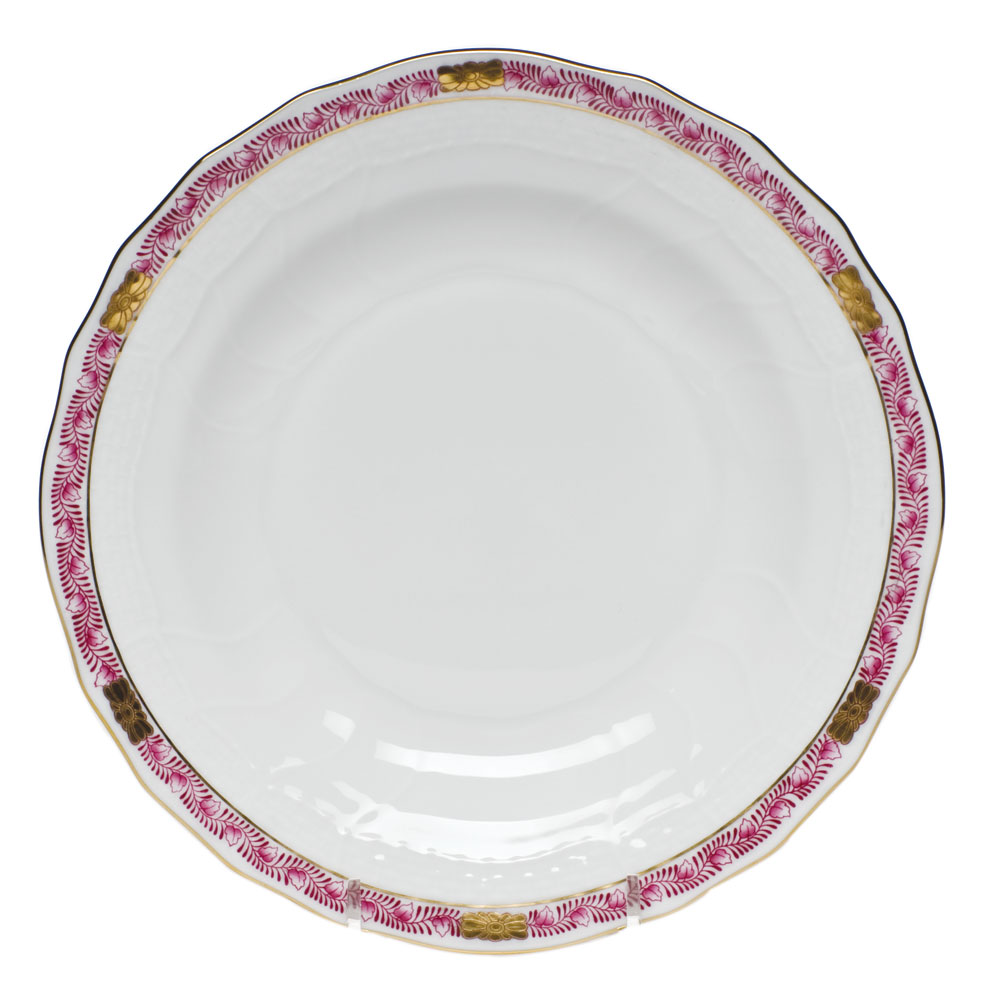 HEREND Chinese Bouquet Garland Raspberry Dessert Plate