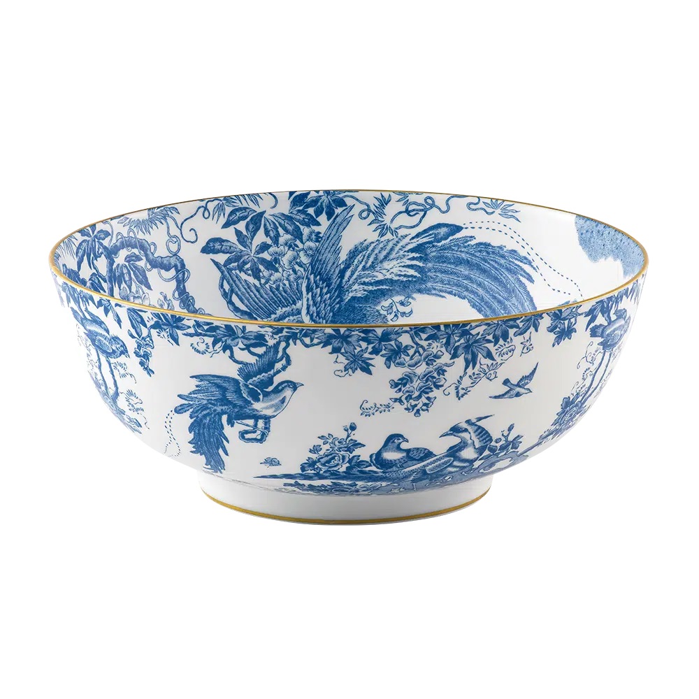 Royal Crown Derby Aves Blue Salad Bowl_Royal Crown Derby Blue Aves
