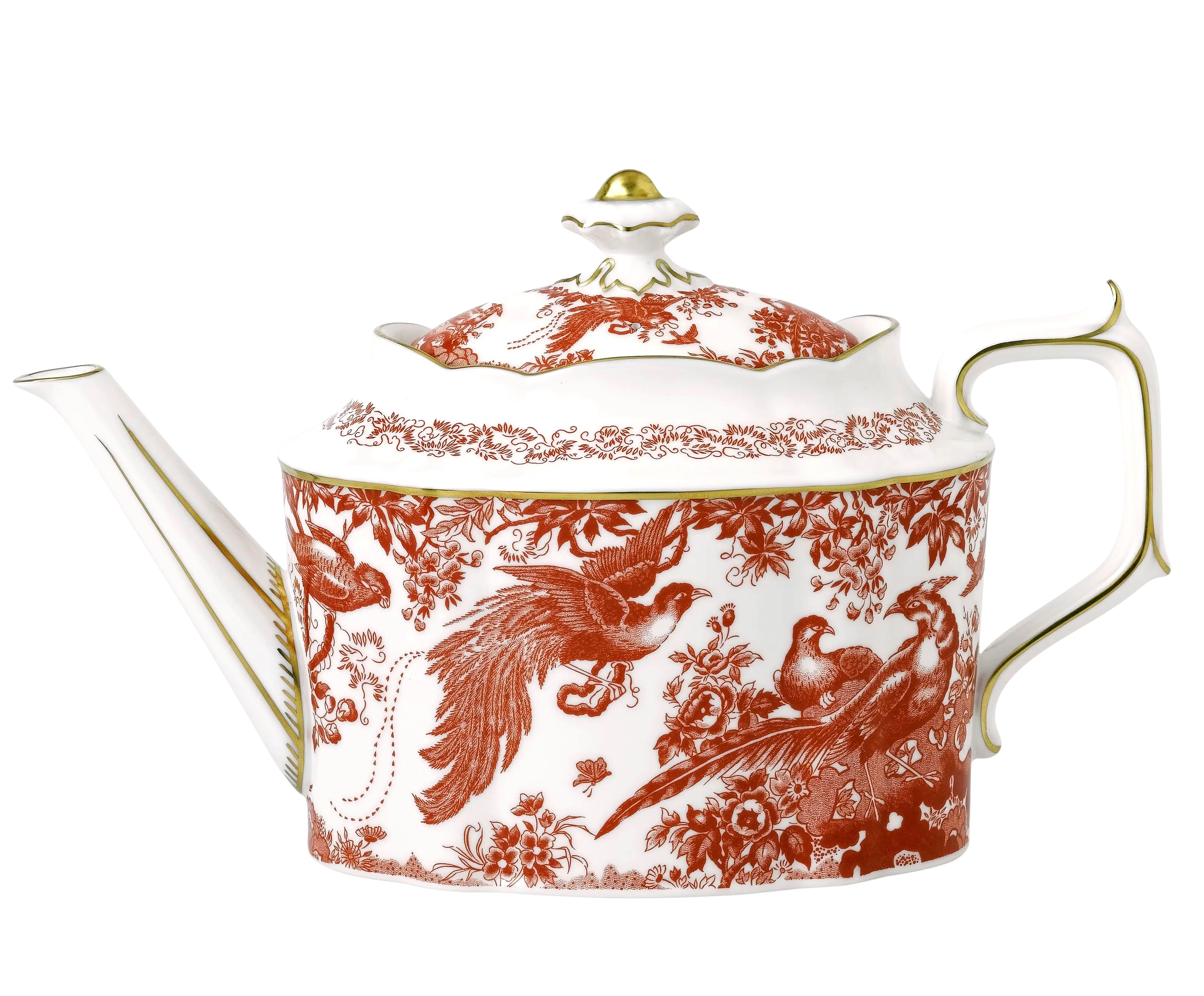 Royal Crown Derby Aves Red Teapot - 58 oz. _Royal Crown Derby Red