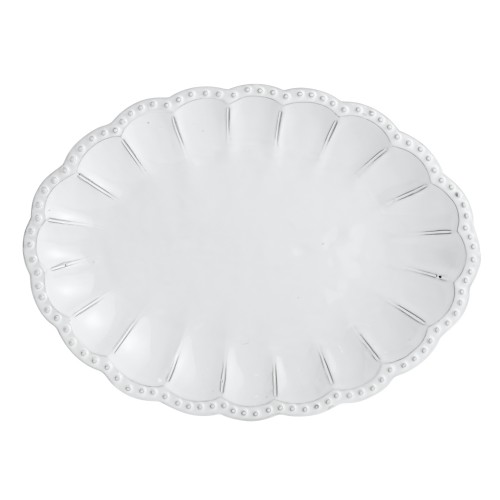 Arte Italica Bella Bianca Beaded Platter