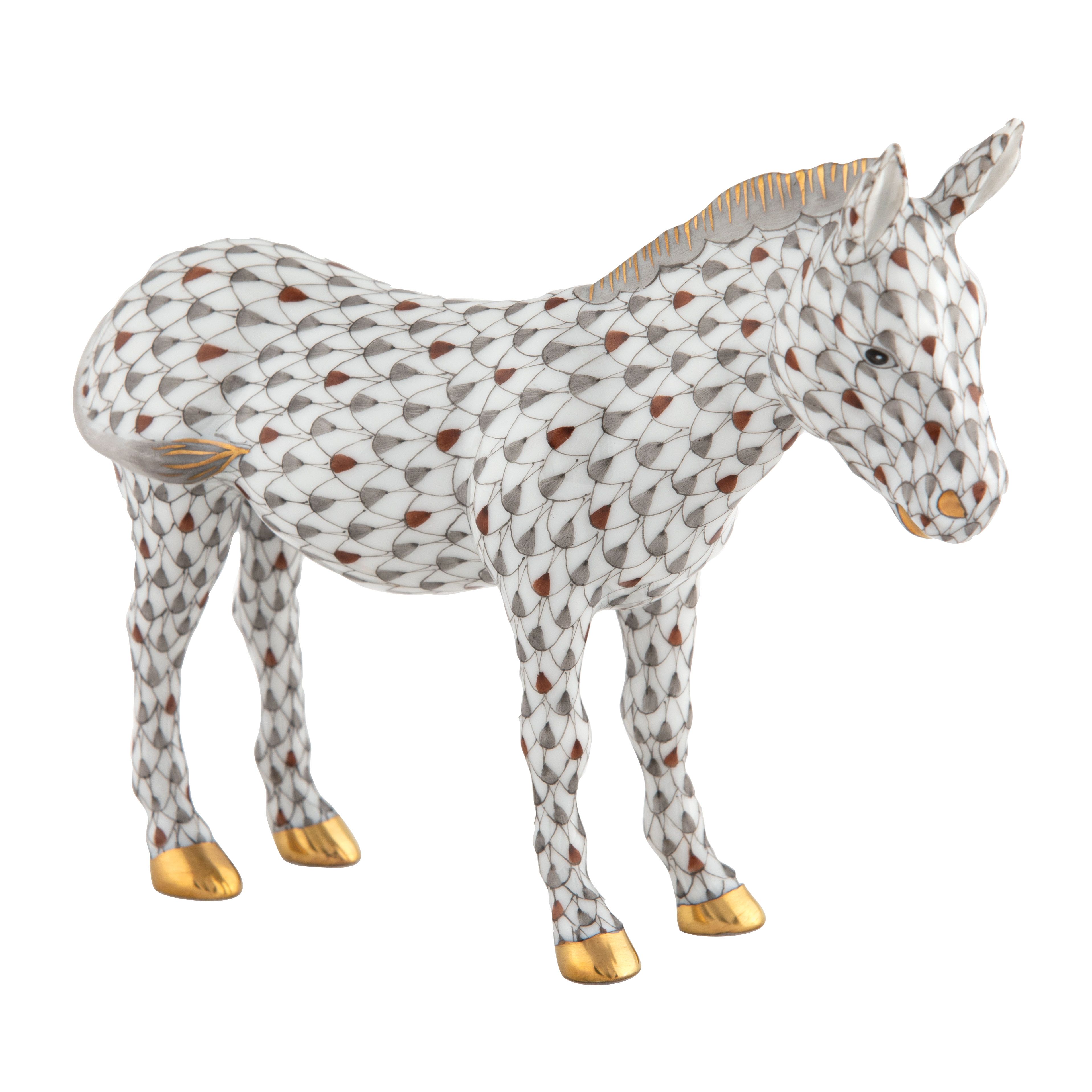 Herend Nativity Donkey_Herend Donkey_Herend Nativity_Herend Nativity Donkey