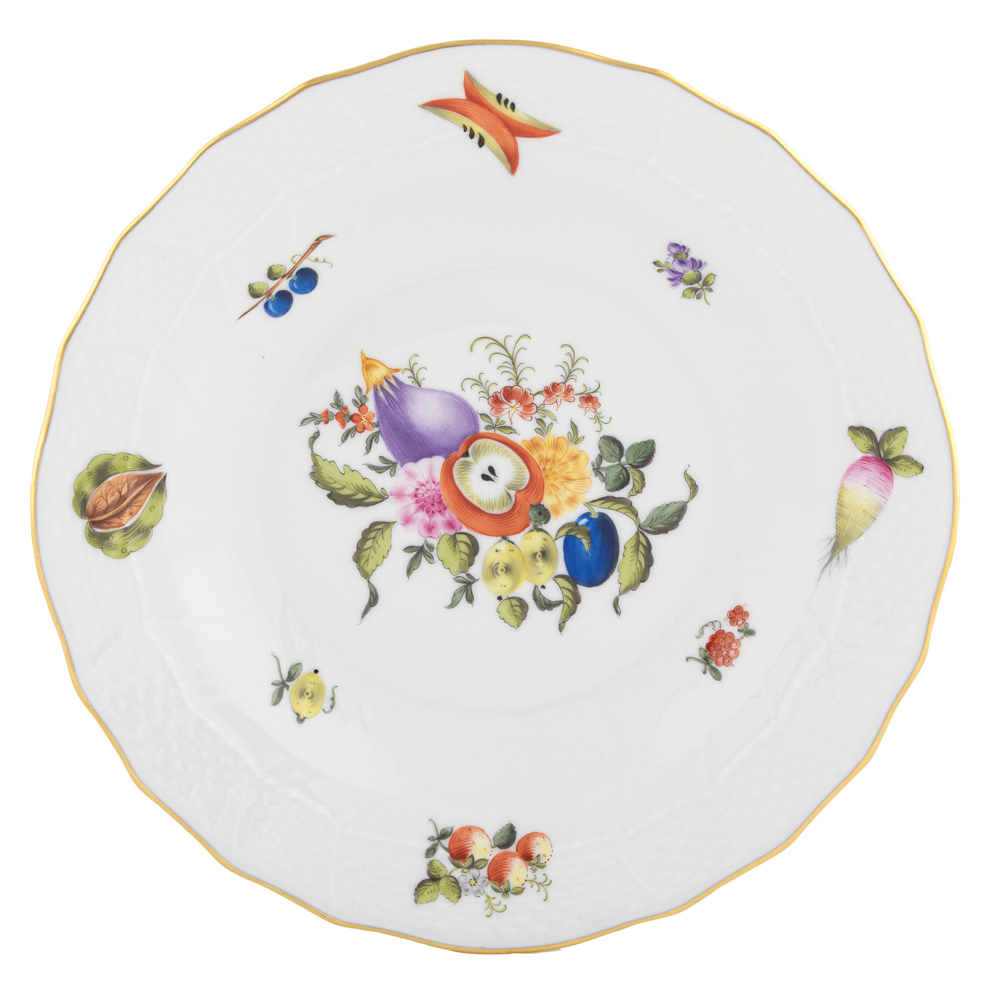 Herend Fruits & Flowers China_Herend Fruits & Flowers Dessert Plates