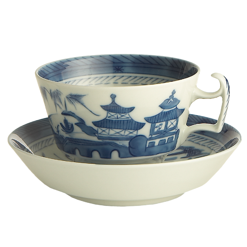 Mottahedeh Blue Canton Large Cup & Saucer_Mottahedeh Blue Canton