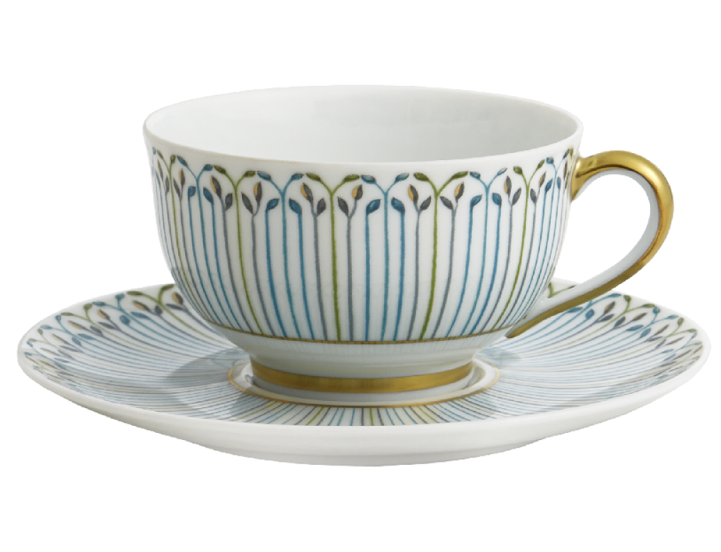 Robert Haviland Jardins De Louise Tea Cup and Saucer