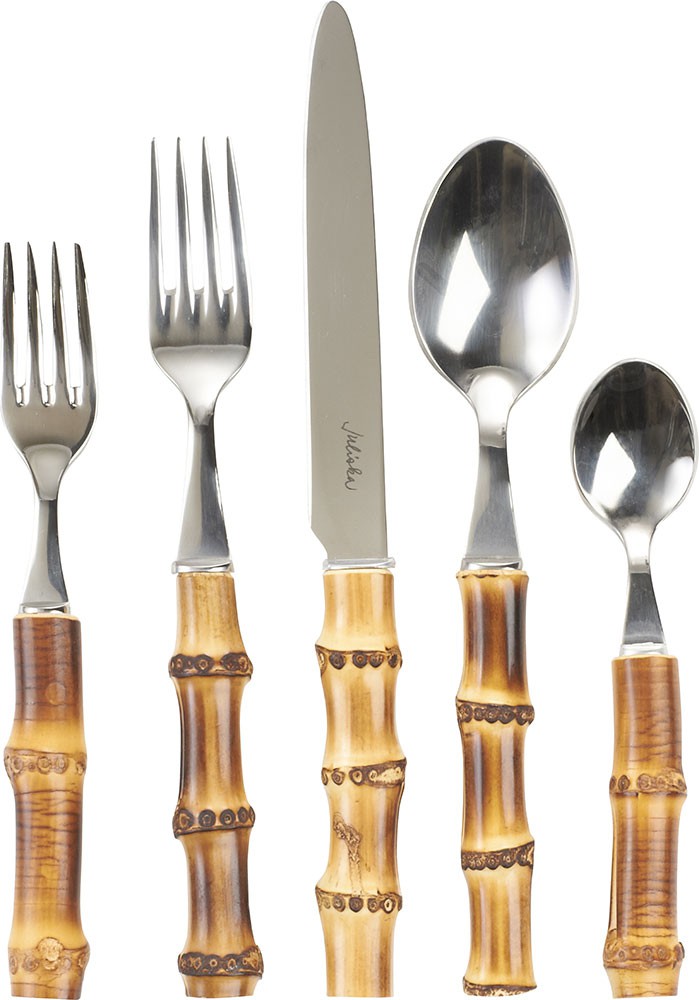 Juliska Natural Bamboo 5 Piece setting_Juliska Bamboo flatware