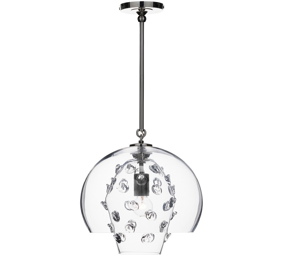Juliska Florence Grande Double Shade Pendant Nickel_Juliska Florence