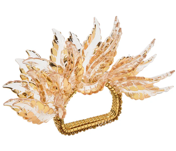 Kim Seybert Gilded Leaves Napkin Ring - Thumbnail 5