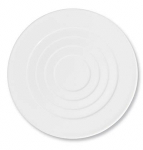 Raynaud Hommage by Thomas Keller Round Flat Platter 12.5" Concentric Round Circles