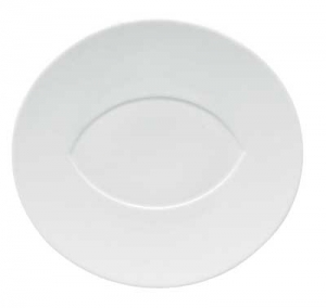 Raynaud Hommage by Thomas Keller Oval Platter 12.5" Almond Well