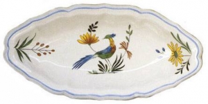 Gien Oiseaux De Paradis Pickle Dish - 9"