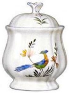 Gien Oiseaux De Paradis Sugar Bowl - 10 oz.