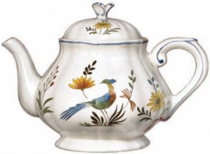 Gien Oiseaux De Paradis Teapot - 36 oz.