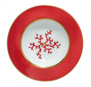 Raynaud Cristobal Coral Rim Soup Plate