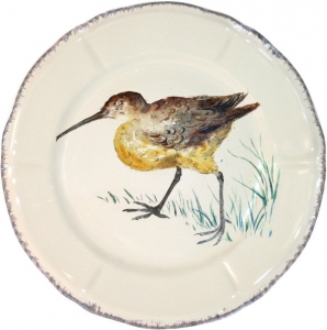 Gien Grands Oiseaux Dinner Plate - Woodcock(Becasse)