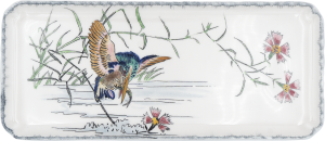 Gien Grands Oiseaux Oblong Serving Tray - 14"