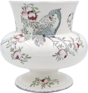 Gien Grands Oiseaux Vase Faenza Large