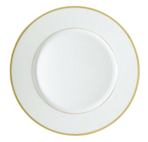 Raynaud Fountainebleau Gold w/ Filet French Rim Soup Plate