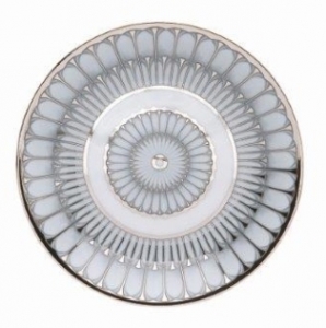 Philippe Deshoulieres Arcades Grey & Platinum Bread & Butter Plate - 6.25"